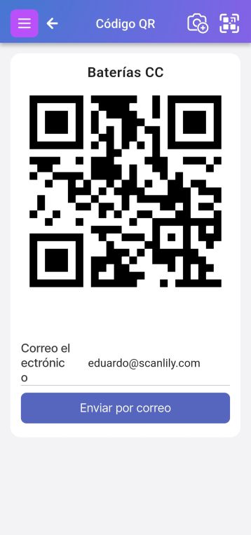 Campo ID con código QR y símbolo de impresión