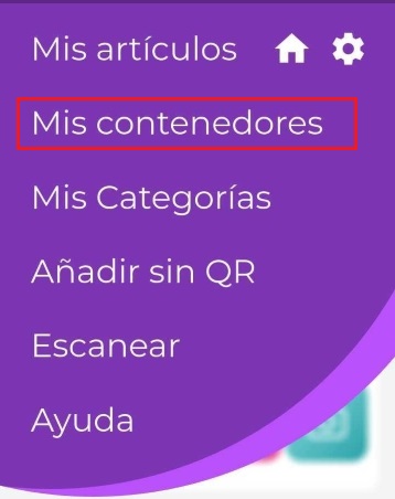 Imagen de Contenedores resaltados en el menú principal
