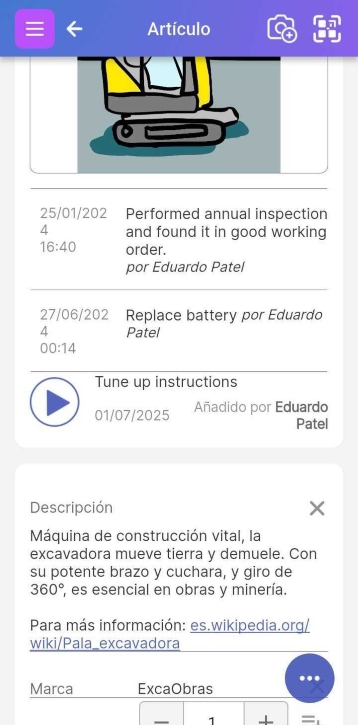 Página de artículo con una descripción larga que incluye un hipervínculo