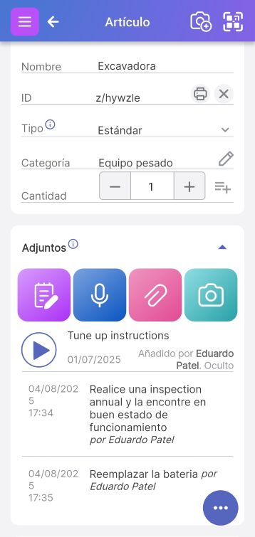 Muestra una nota con la sección de abajo para configurar recordatorios