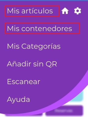 Imagen de un panel de control con el menú abierto.