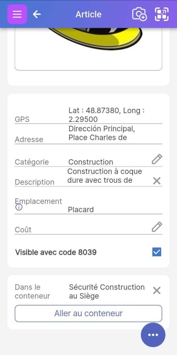 Code d'accès vérifié sur la page de l'article avec le mot de passe affiché. Cela montre
