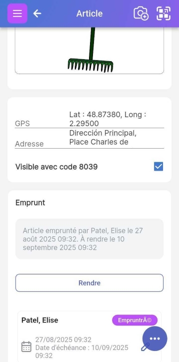 Page d'article montrant le bouton d'enregistrement