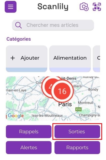 Image du tableau de bord avec la section "Paiements" mise en évidence.