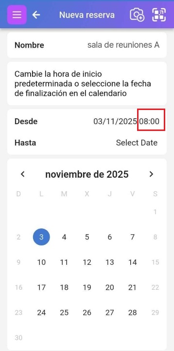 Imagen de un calendario de reservas