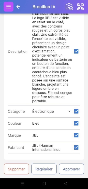Image montrant le résumé de l'élément rédigé par l'IA
