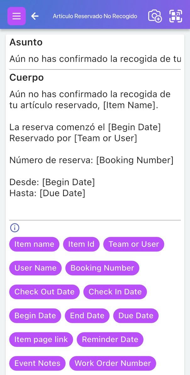 Captura de pantalla del editor de notificaciones de imagen