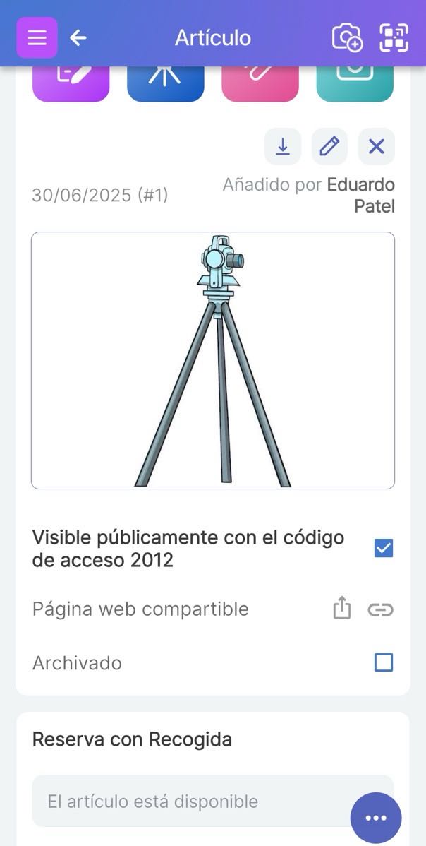 Theodolite with a Scanlily QR on it
