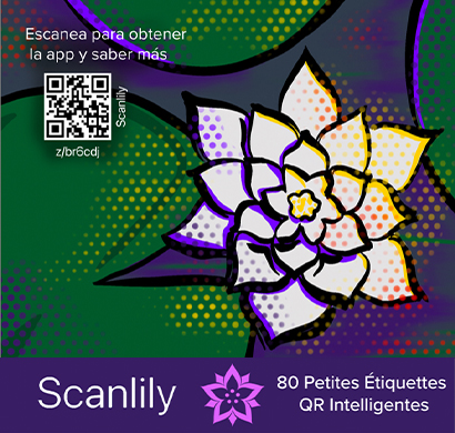 Image du carnet d'étiquettes QR Scanlily.