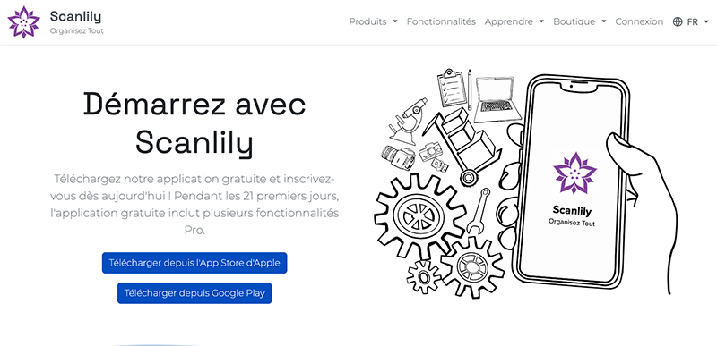 Page de démarrage