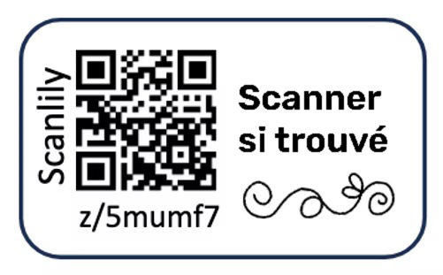 Autocollant "Scanner si trouvé"
