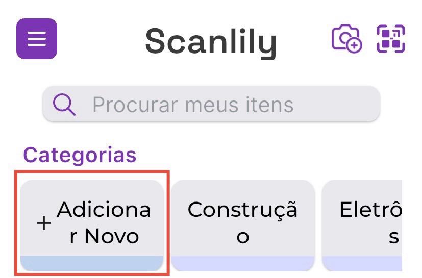 Imagem da página do painel incluindo "Adicionar novo".