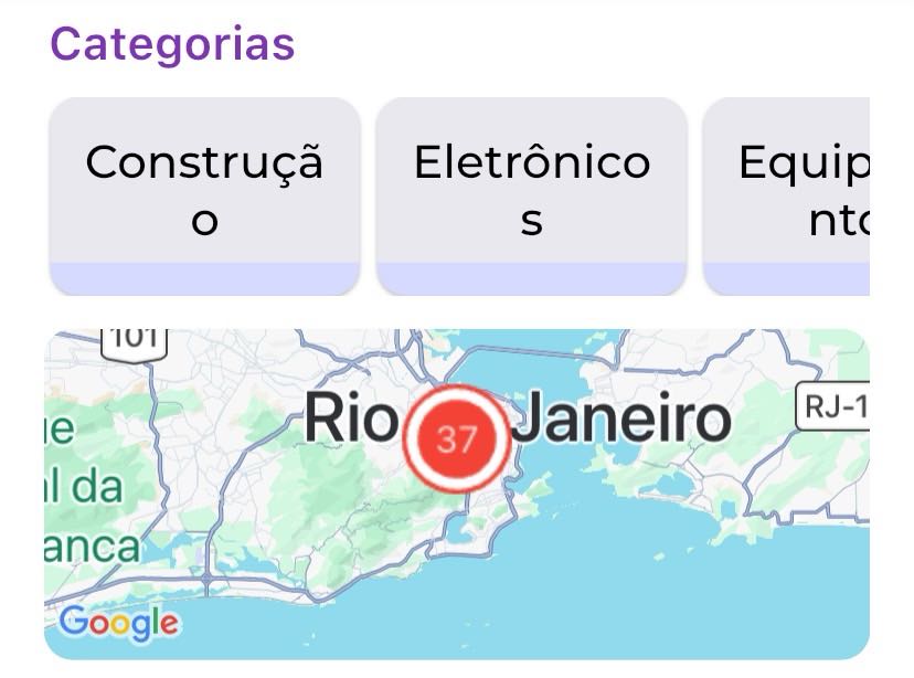 Porção da imagem do painel mostrando o mapa