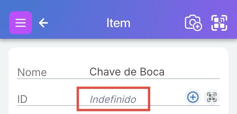 Imagem com "Indefinido" ID destacado