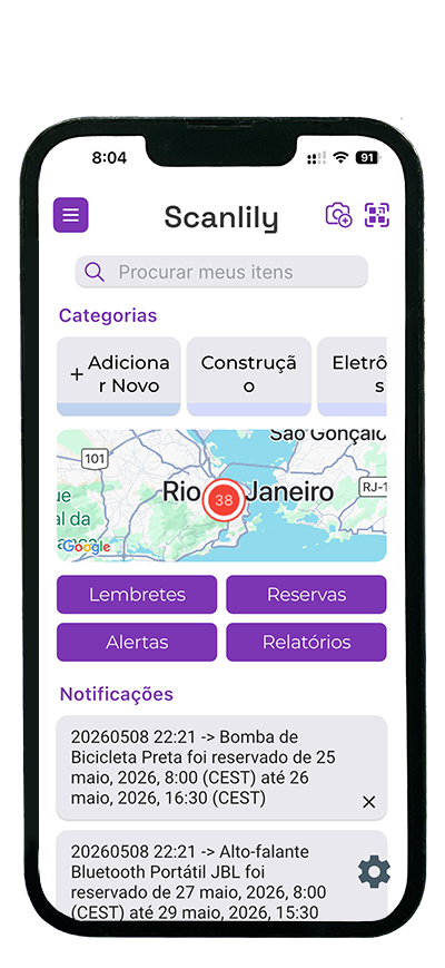 Painel do aplicativo