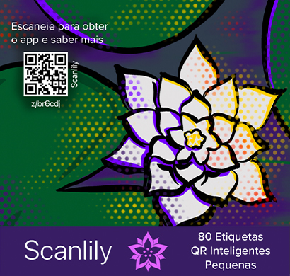 Imagem de um livro de etiquetas QR Scanlily