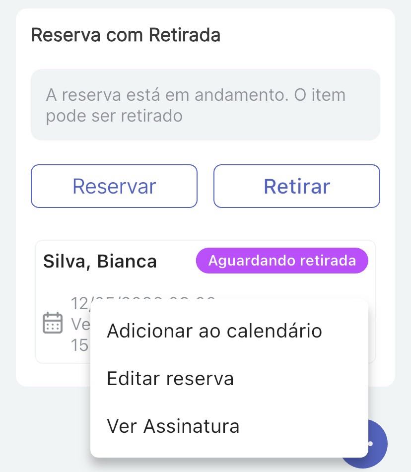 Opção "Ver assinatura" vista após clicar no lápis de edição.